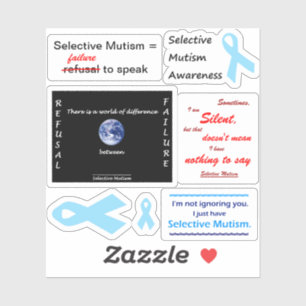Selective Mutism set 1 Custom-Cut Vinyl Sticker