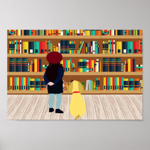 Selects a book to take to the kennel poster