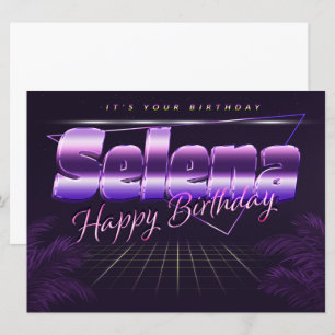 Selena Name First name pura retro card Birthday