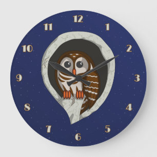 Selene the Owl Clock