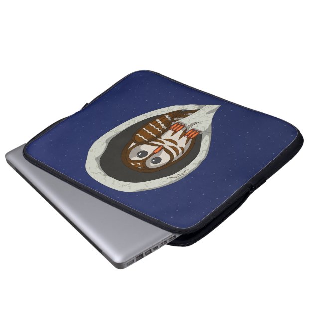Selene the Owl Laptop Sleeve (Front Bottom)