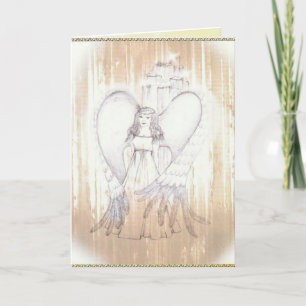 Selenite greetings card. card