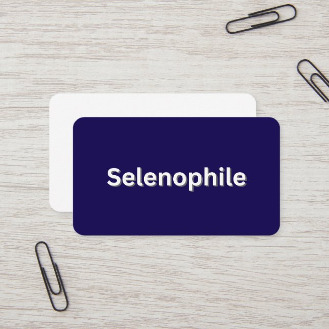 Selenophile Moon Lover Business Card (Front/Back In Situ)