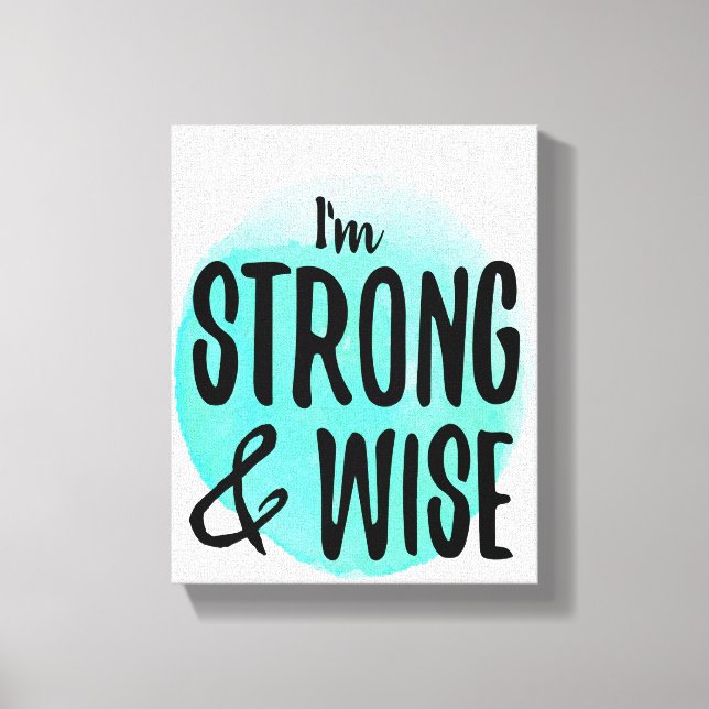 self acceptance inspirational affirmations canvas print (Front)