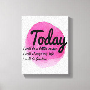 self acceptance motivational vibes canvas print