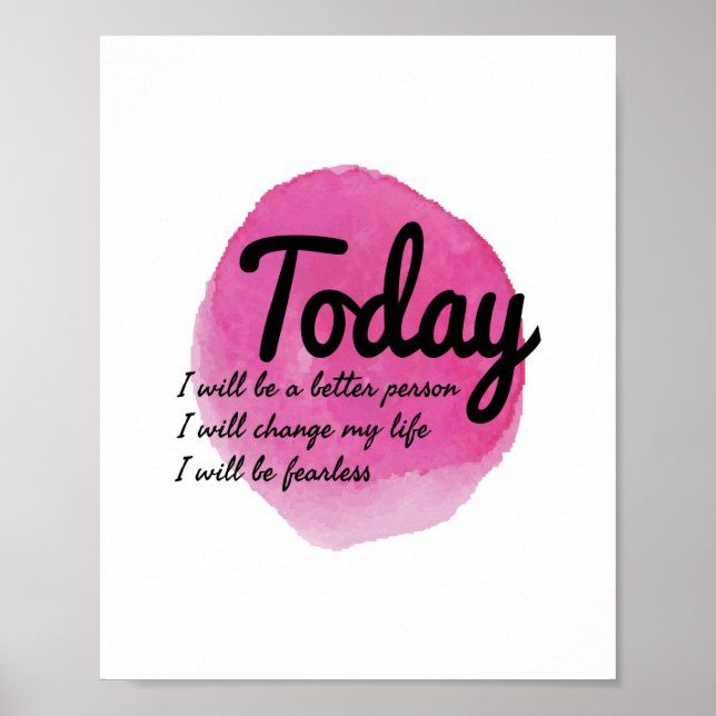 self acceptance motivational vibes poster (Front)