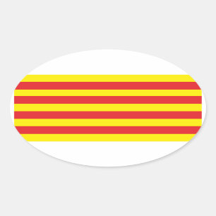 Self-adhesive Catalan Flag “Serenya " Oval Sticker