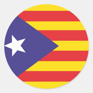 Self-adhesive Flag of Catalan Independence Classic Round Sticker