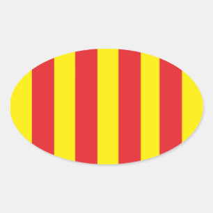 Self-adhesive Flag Of Provence Oval Sticker