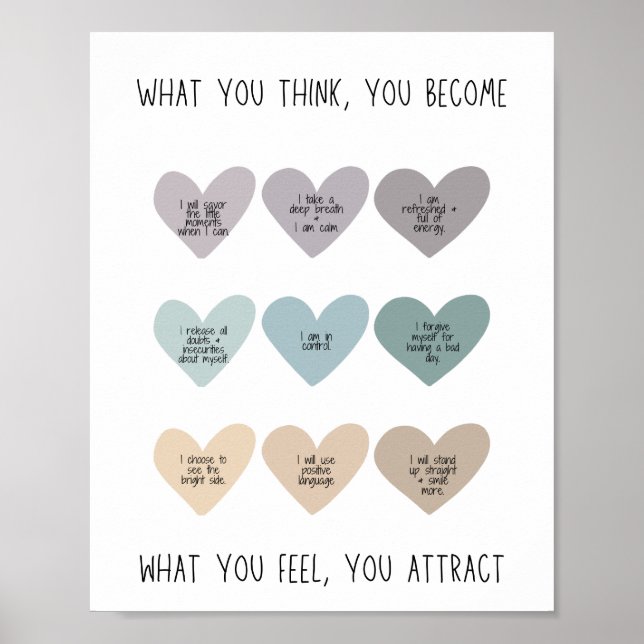 Self-Care Affirmation Poster (Front)