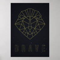 self-care affirmation poster yellow origami lion