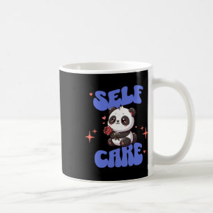 Self Care American Traditional Rose Panda Sticker  Coffee Mug
