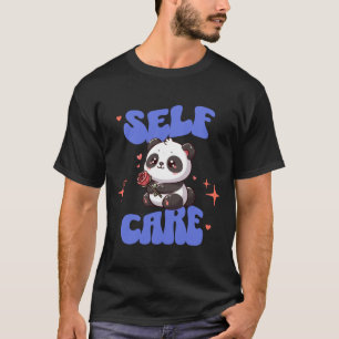 Self Care American Traditional Rose Panda Sticker T-Shirt