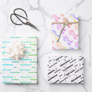 Self care and self love wrapping paper sheet