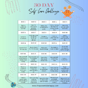 SELF-CARE CHALLENGE POSTCARDS
