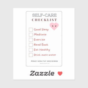 SELF-CARE CHECKLIST STICKER