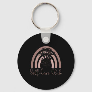 Self-Care Club Saying  Mental Health Awareness Rai Key Ring