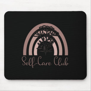Self-Care Club Saying Mental Health Awareness Rai Mouse Mat