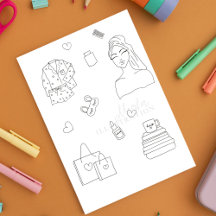 self care, colouring page,