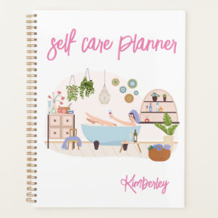 Self Care Cute Girly Personalised Name Planner