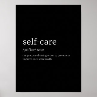 Self care defination poster