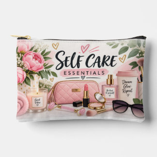 Self Care Essentials Floral Beauty Cosmetic Bag