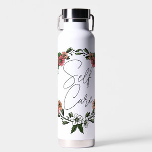 Self Care Floral  Water Bottle