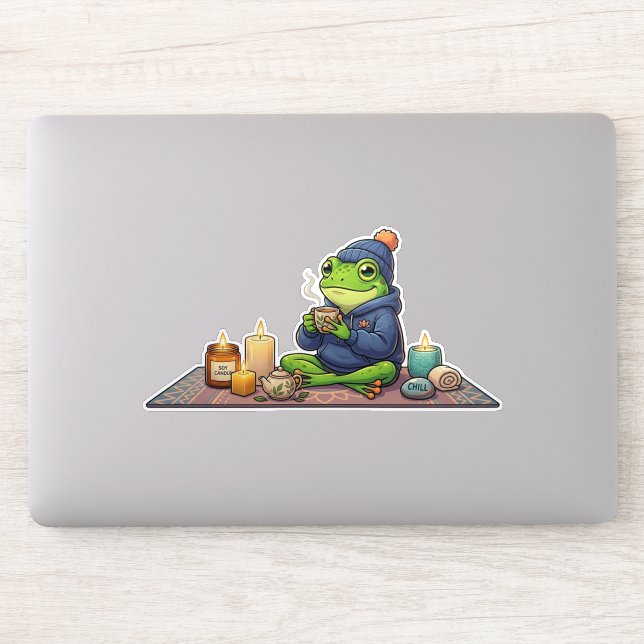 Self Care Frog Sticker (Computer)