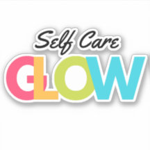 Self Care Glow Mental Health Journal Cute Sticker