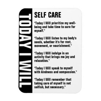 Self Care Goals Reminder Customise Magnet