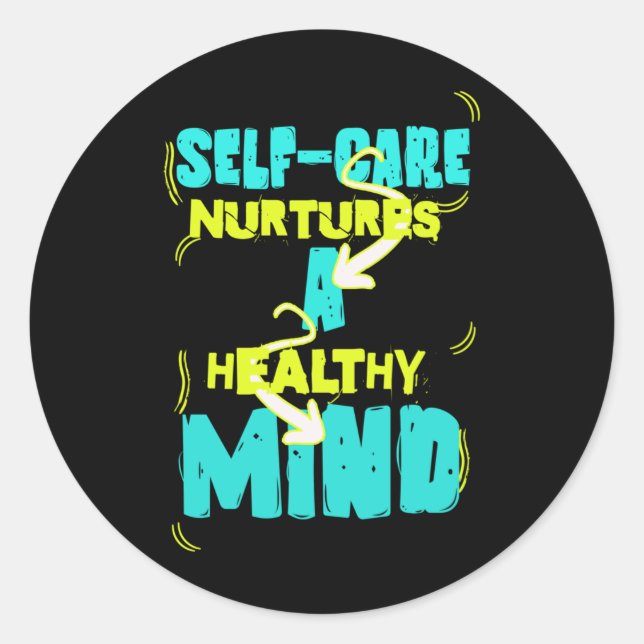 Self Care Healthy Mind Sticker  (Front)