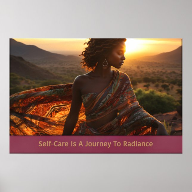 Self-Care Is A Journey To Radiance Poster (Front)