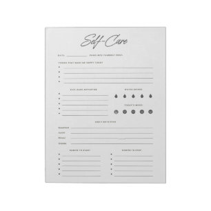 Self-Care Journey Health And Wellness Enthusiast Notepad