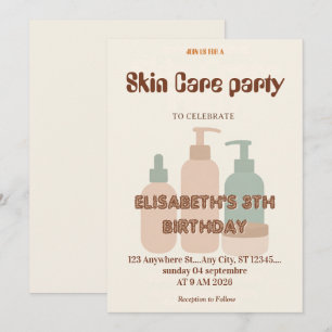 Self-Care Skin Care Party Invitation Relax & Glow