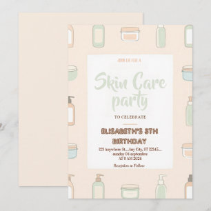 Self-Care Skin Care Party Invitation  Relax & Glow