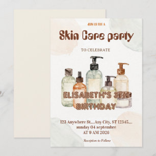 Self-Care Skin Care Party Invitation  Relax & Glow
