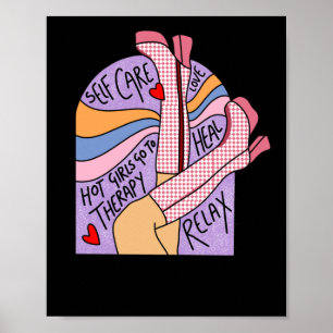 Self Care Therapy Sticker  Poster