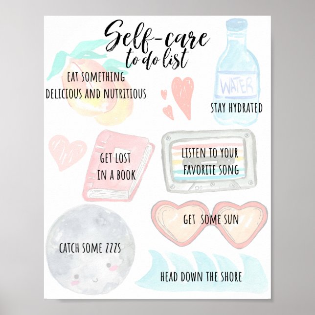 Self-care to do list poster (Front)