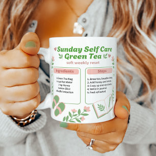 Self Care Weekly Reset Green Tea Recipe Coffee Mug