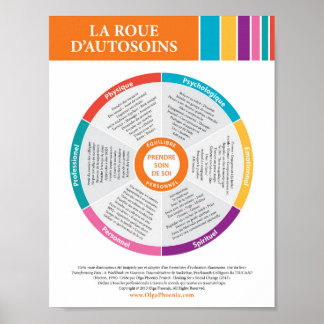 Self-Care Wheel in Color! French. Poster