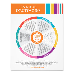 Self-Care Wheel in Colour! French Photo Print