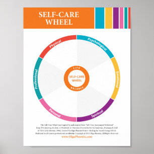 Self Care Wheel in Colour! Poster