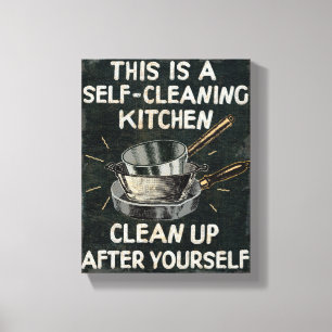 Self Cleaning Kitchen Canvas Print