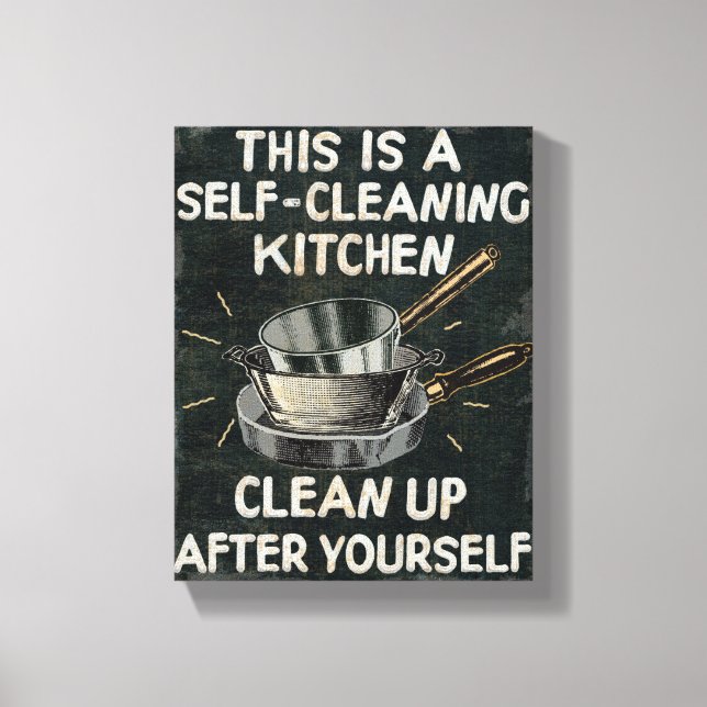 Self Cleaning Kitchen Canvas Print (Front)