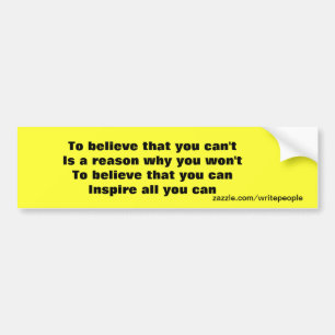 Self confidence bumper stickers