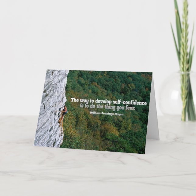 Self Confidence Inspirational Greeting Note Card (Front)