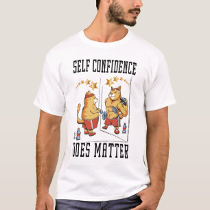 Self Confidence Men White T-Shirt