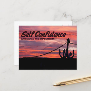 "Self confidence" Motivation Affirmation Postcard