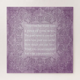 Self confidence motivational inspirational quote, jigsaw puzzle