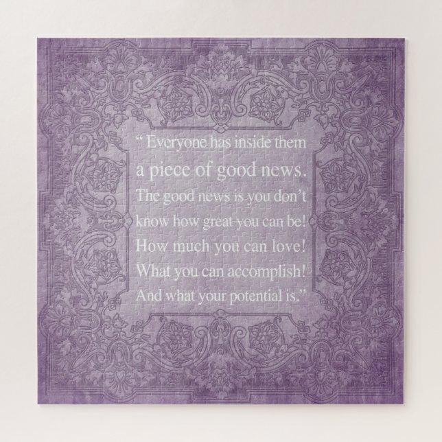 Self confidence motivational inspirational quote, jigsaw puzzle (Horizontal)